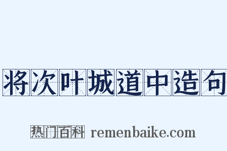 将次叶城道中造句是什么意思的图片
